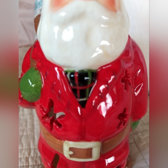 Vintage Hallmark Limited Edition Ceramic Woodsman Santa Tea Light Candle Holder - Picture 12 of 12